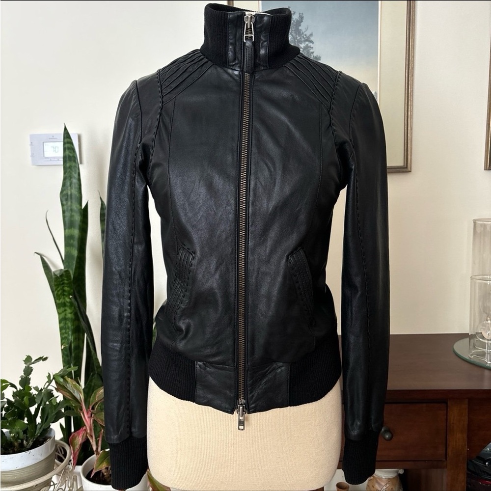 Mackage Leather Jacket Black Size Small